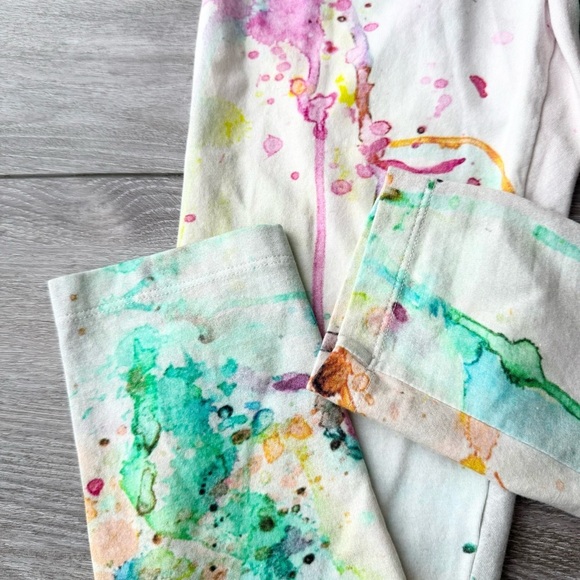 NWT Grizas Abstra Splattered Pattern Leggings - Picture 6 of 12